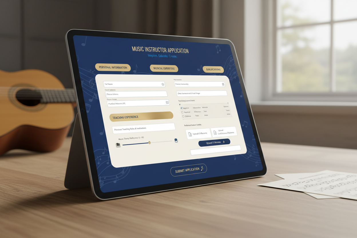 music instructor application